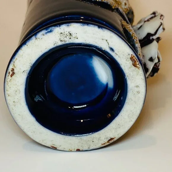 Vintage Mini Porcelain Vase Toothpicks Holder Flowers Beads *issue* - Picture 4 of 8